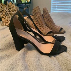 black strap Madden Girl block heels